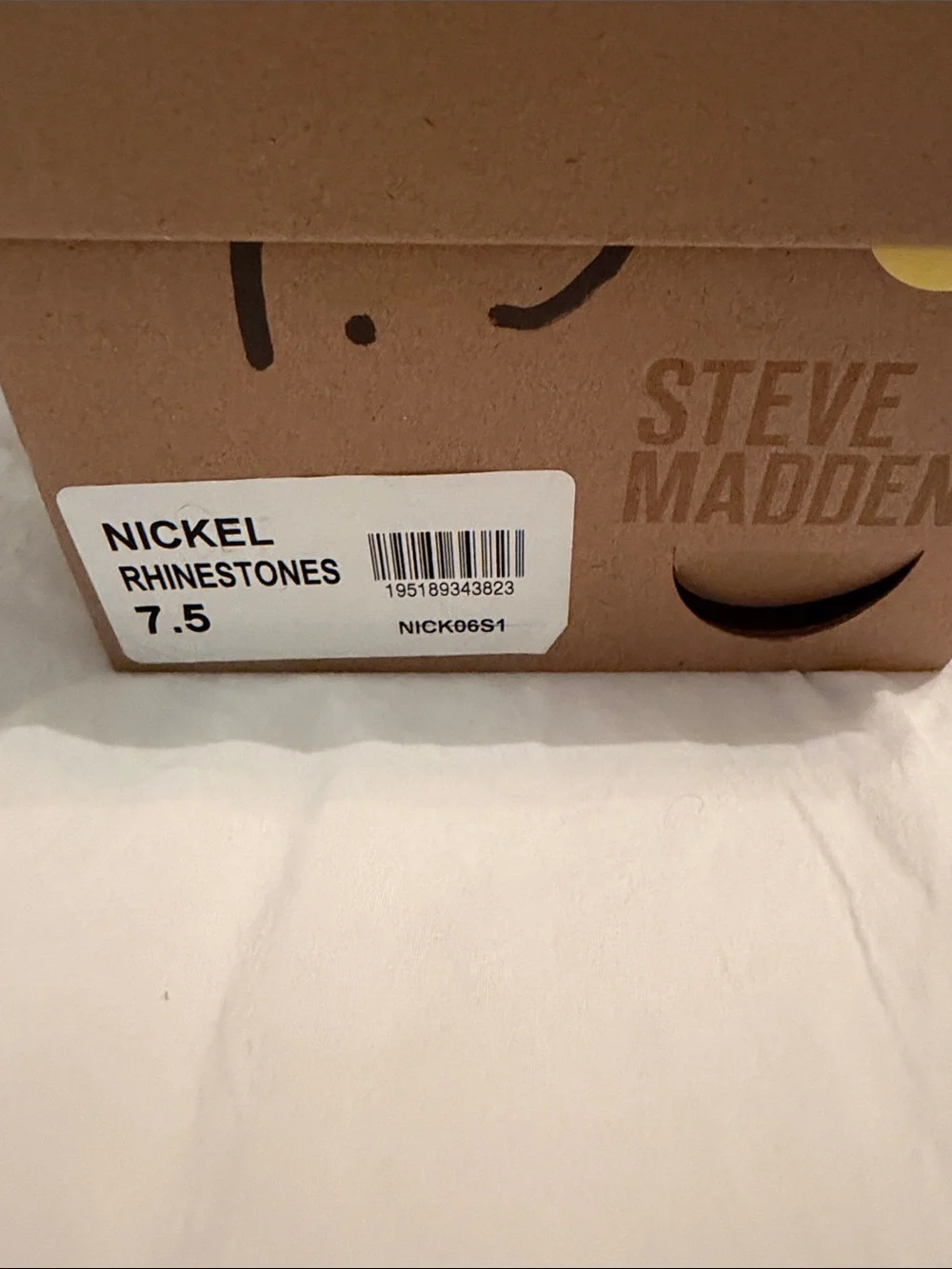 Steve Madden Nude Crystal Strap Sandals